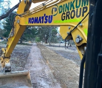 Excavator on a construction site